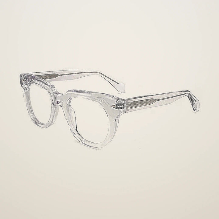 Gatenac Unisex Full Rim Square Acetate Reading Glasses 882224 - C4