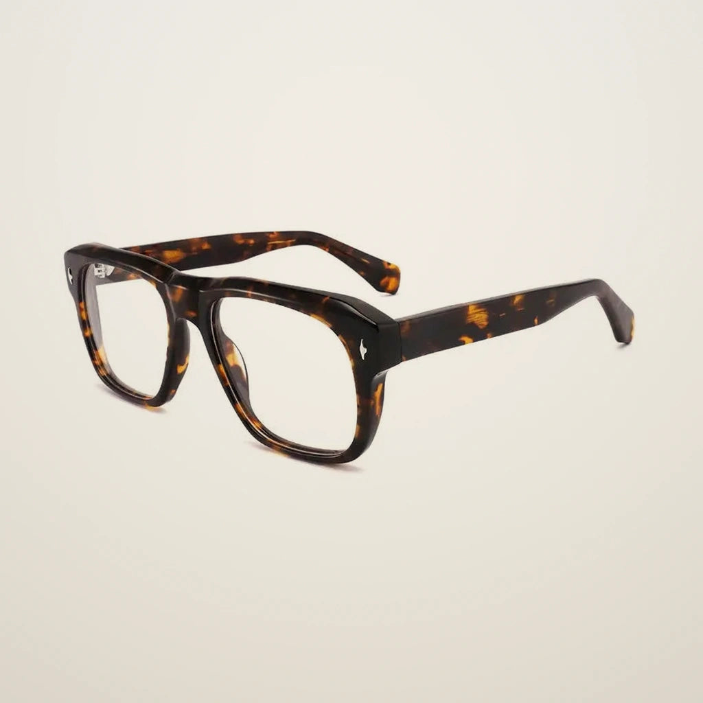 Gatenac Unisex Full Rim Square Acetate Reading Glasses 882225 - C2
