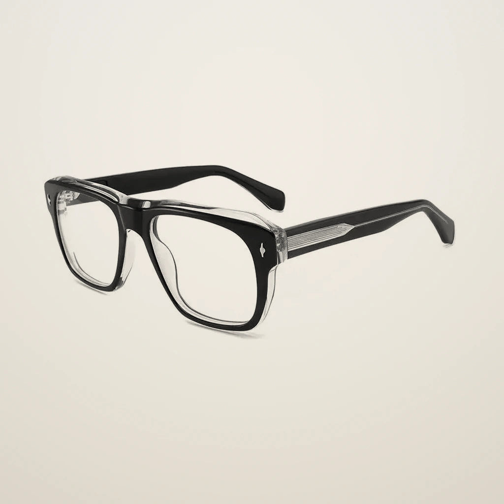 Gatenac Unisex Full Rim Square Acetate Reading Glasses 882225 - C3