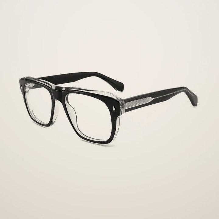 Gatenac Unisex Full Rim Square Acetate Reading Glasses 882225 - C3