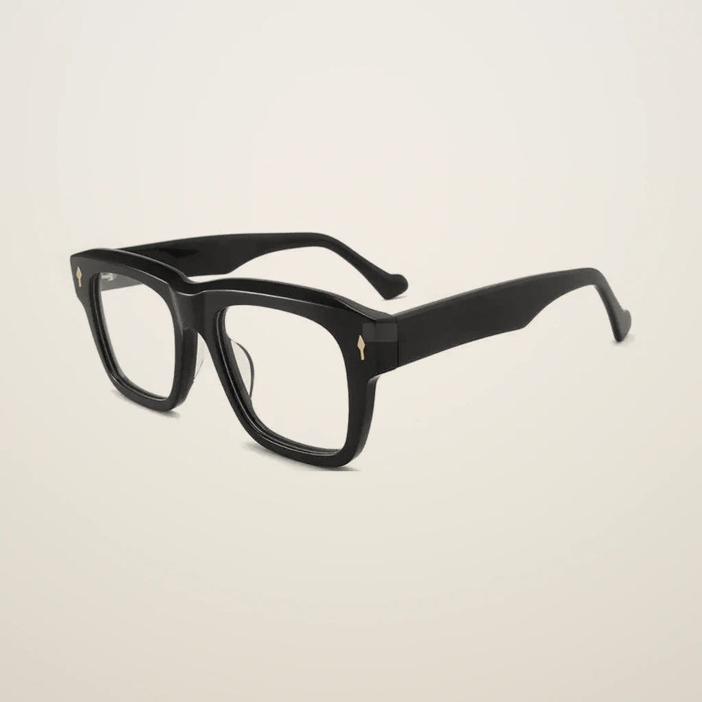 Gatenac Unisex Full Rim Big Square Acetate Reading Glasses 882290 - C1