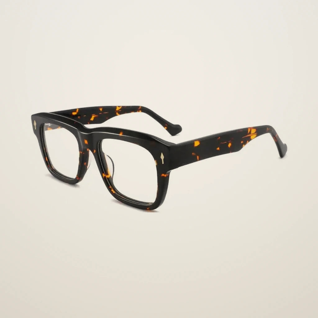 Gatenac Unisex Full Rim Big Square Acetate Reading Glasses 882290 - C2