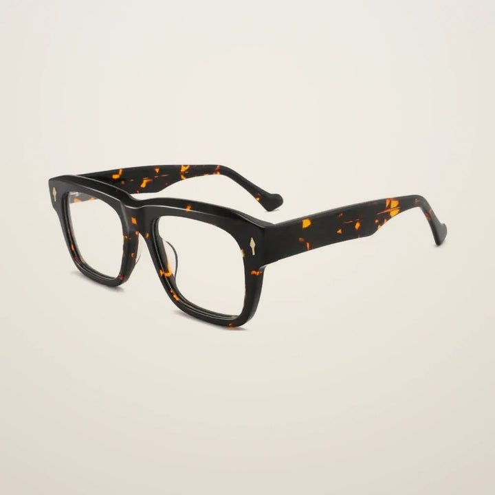 Gatenac Unisex Full Rim Big Square Acetate Reading Glasses 882290 - C2