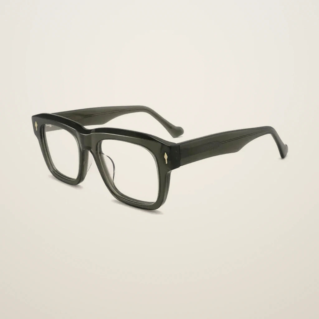 Gatenac Unisex Full Rim Big Square Acetate Reading Glasses 882290 - C4