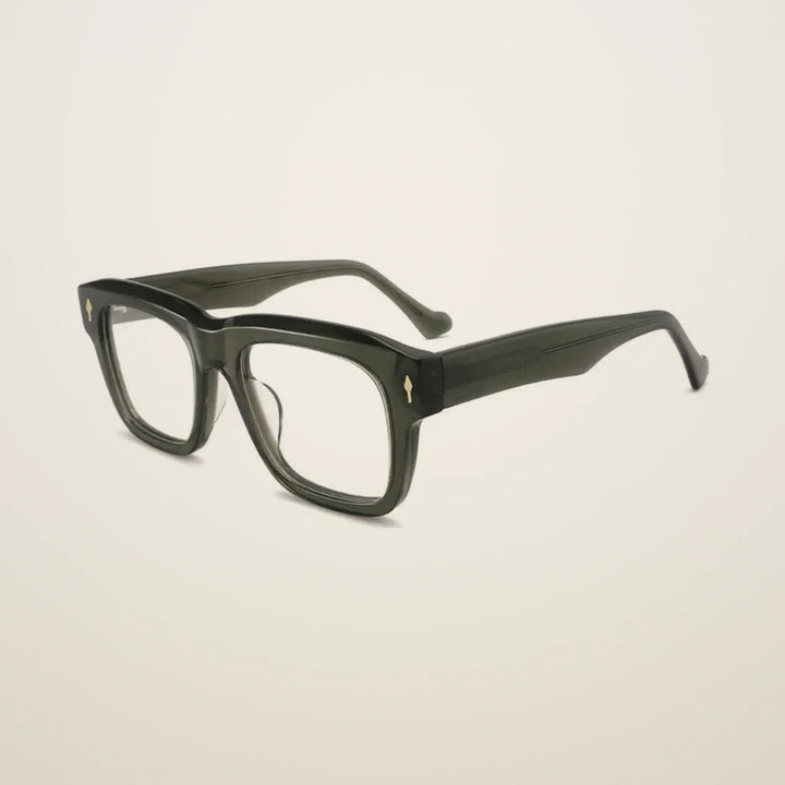 Gatenac Unisex Full Rim Big Square Acetate Reading Glasses 882290 - C4
