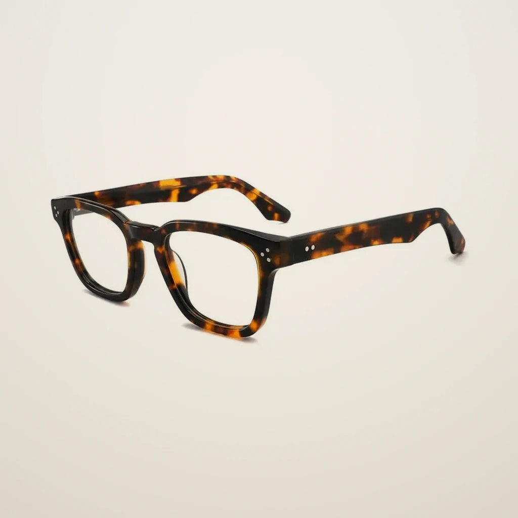 Gatenac Unisex Full Rim Square Acetate Reading Glasses G1159 - C2