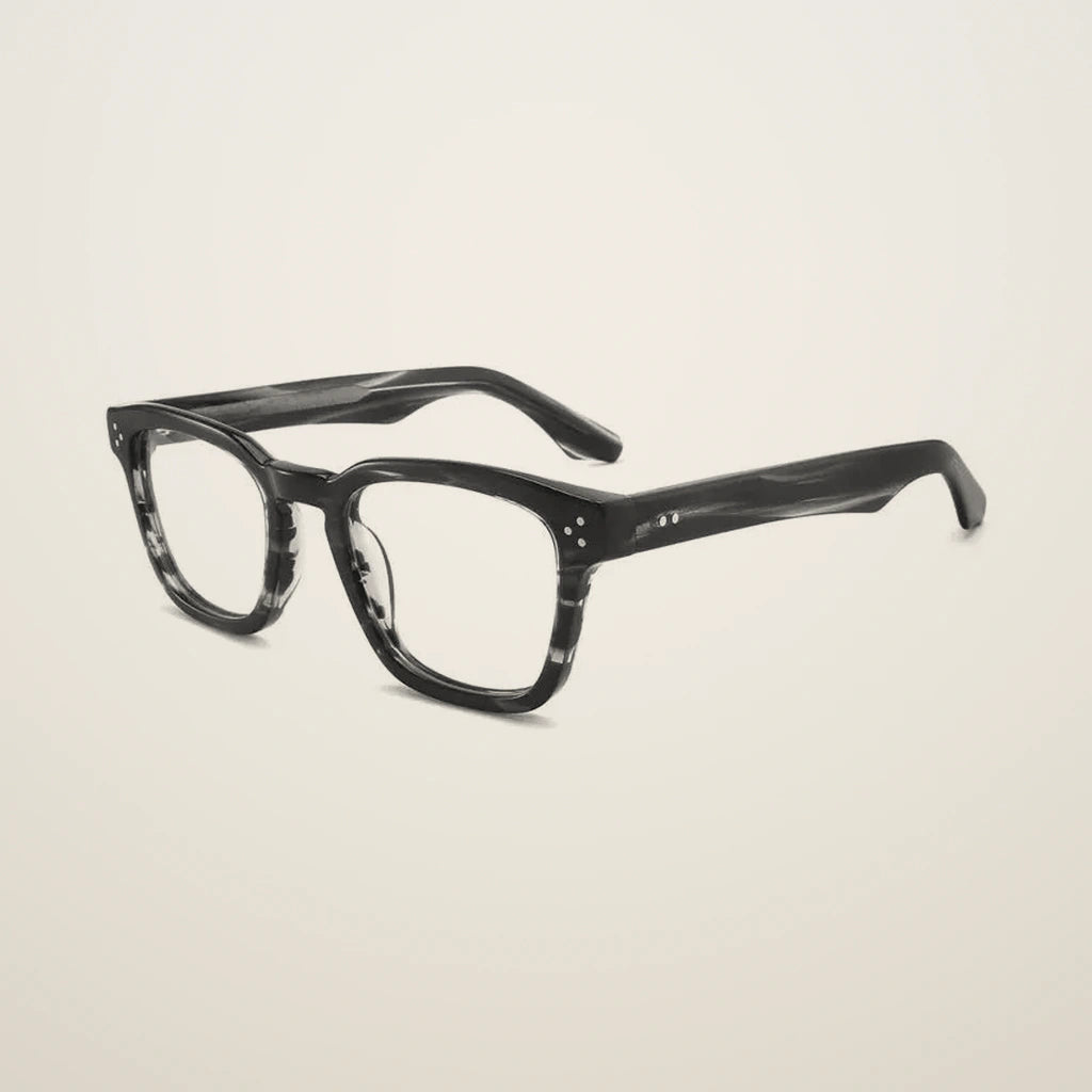 Gatenac Unisex Full Rim Square Acetate Reading Glasses G1159 - C3