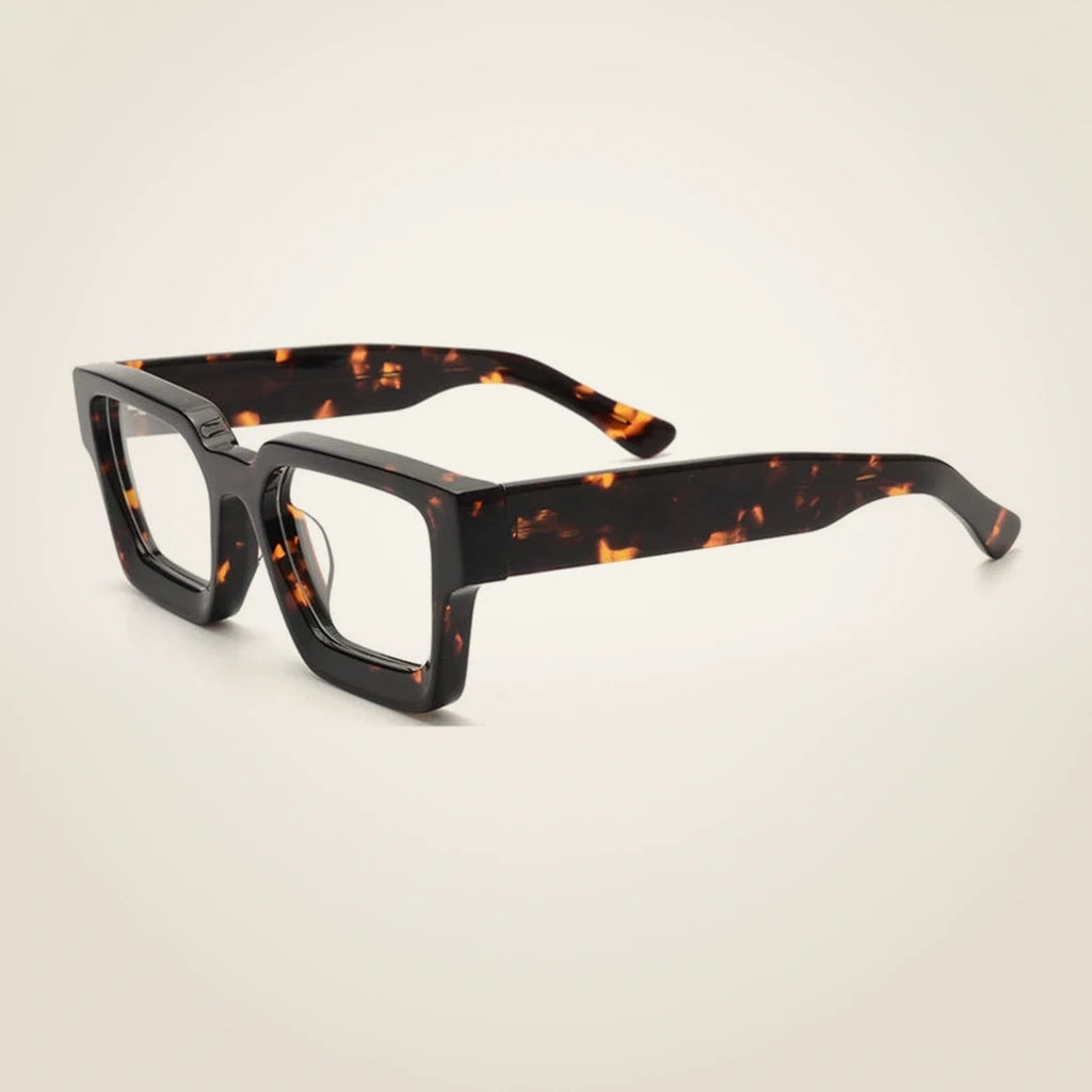 Gatenac Unisex Full Rim Polygon Brow Line Acetate Reading Glasses G1439 - C2