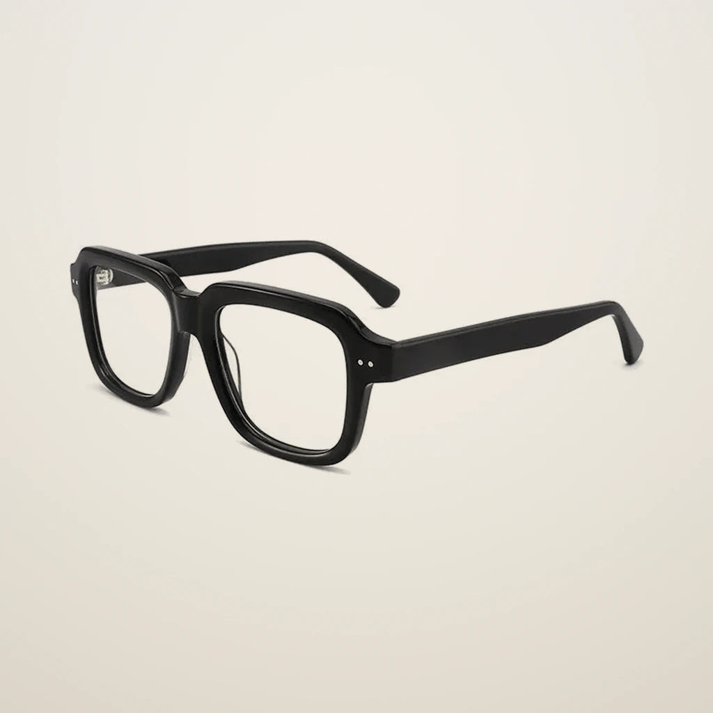 Gatenac Unisex Full Rim Polygon Square Acetate Reading Glasses G2404 - C1