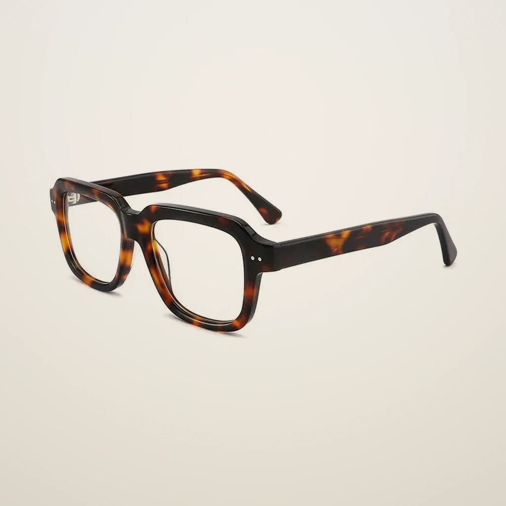 Gatenac Unisex Full Rim Polygon Square Acetate Reading Glasses G2404 - C2