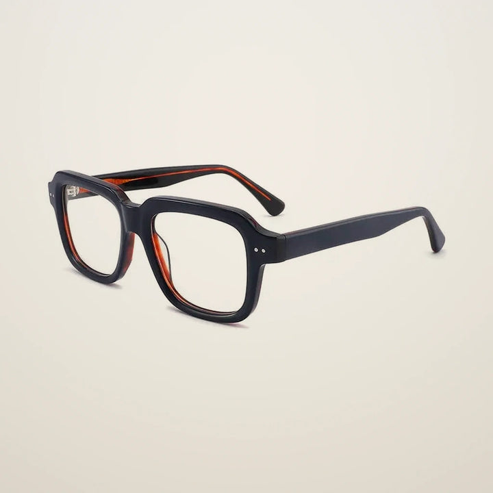 Gatenac Unisex Full Rim Polygon Square Acetate Reading Glasses G2404 - C5