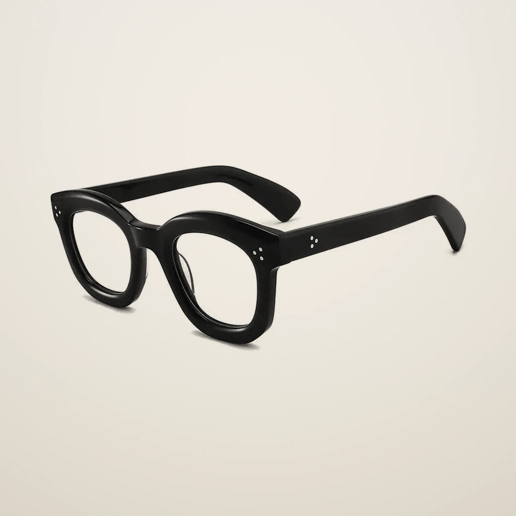 Gatenac Unisex Full Rim Square Thick Acetate Reading Glasses G2415 - C1
