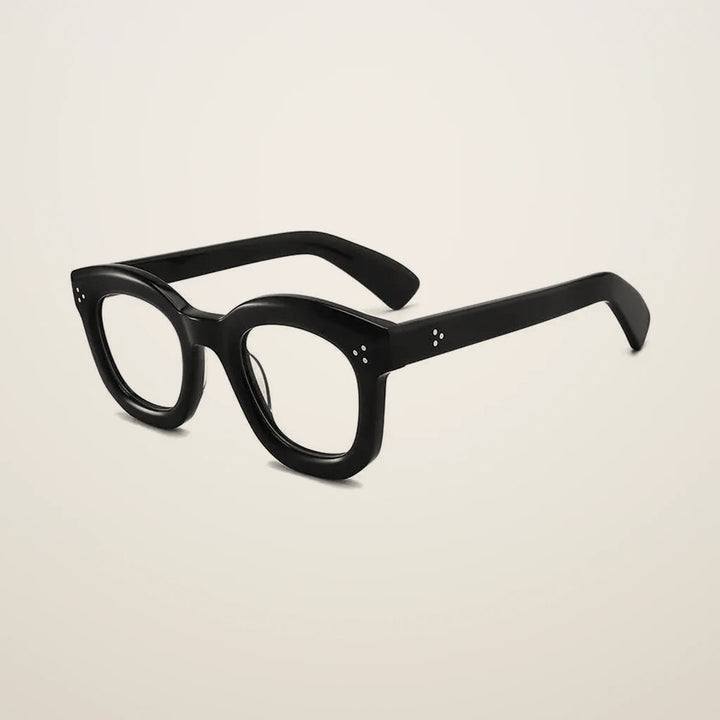 Gatenac Unisex Full Rim Square Thick Acetate Reading Glasses G2415 - C1