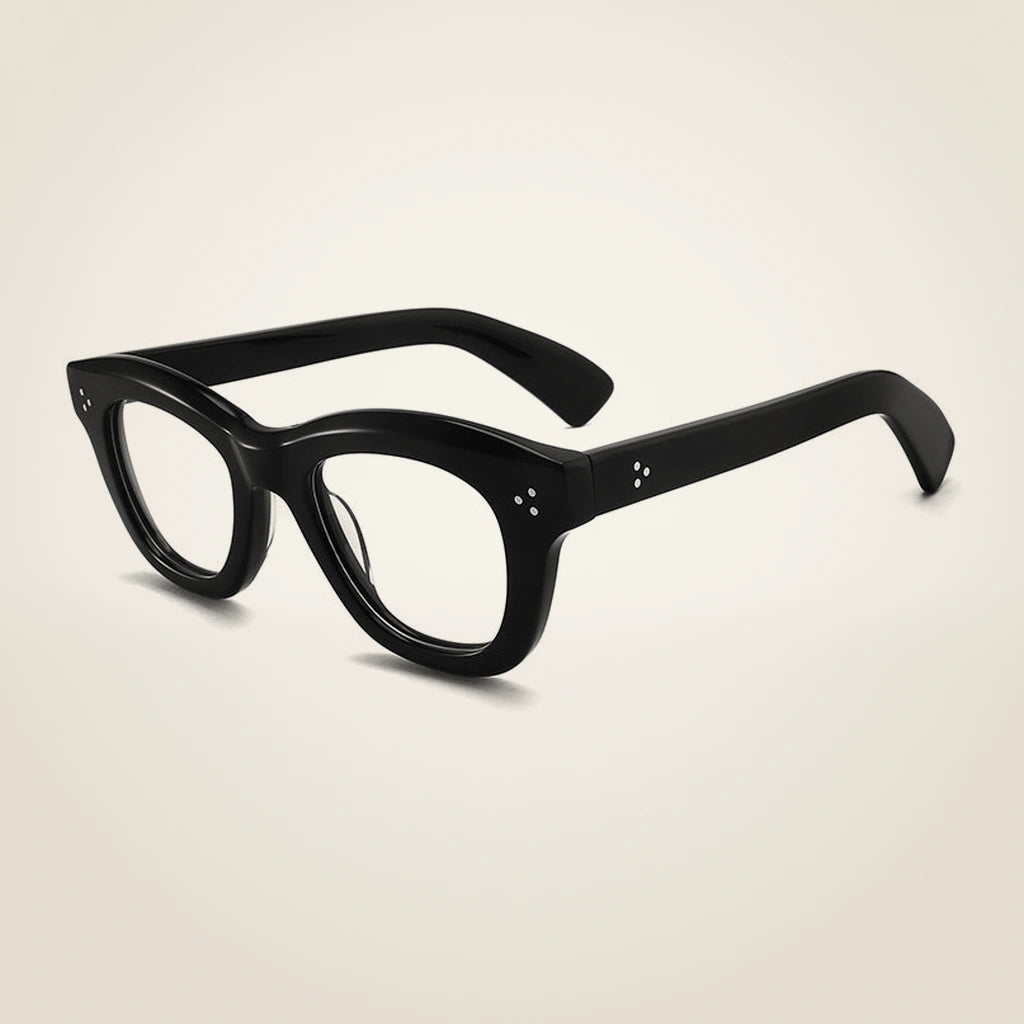 Gatenac Unisex Full Rim Square Thick Acetate Reading Glasses G2416 - C2