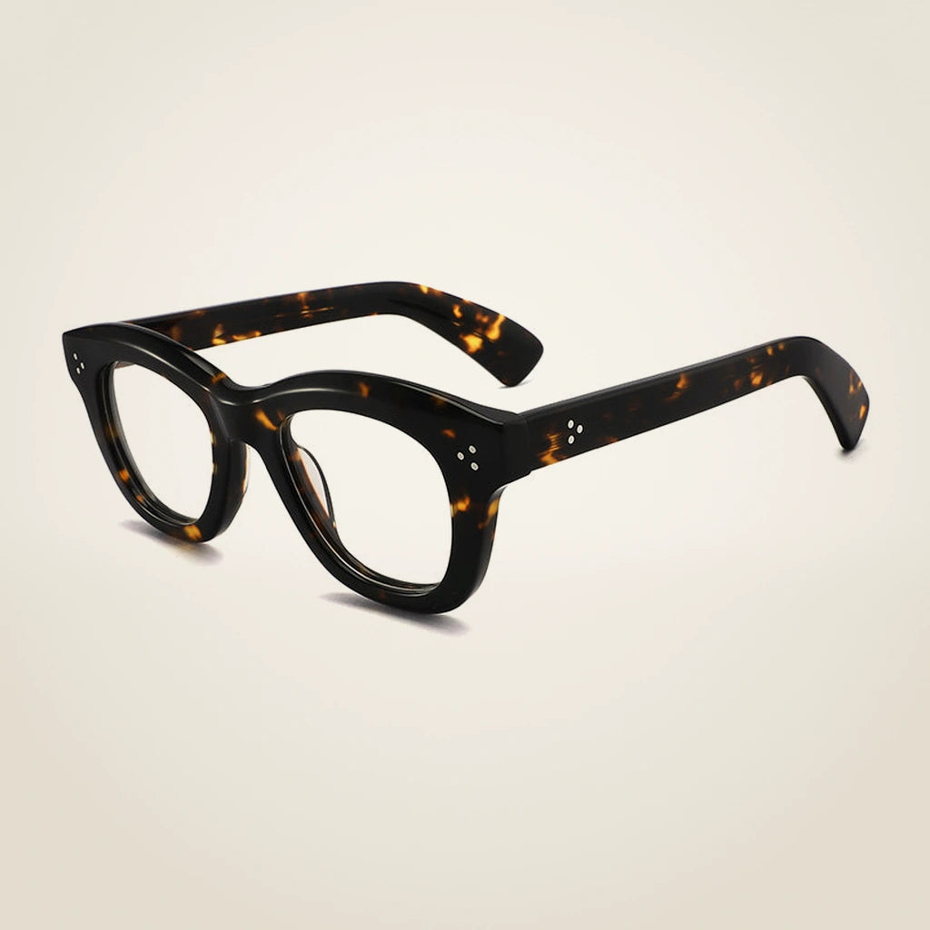 Gatenac Unisex Full Rim Square Thick Acetate Reading Glasses G2416 - C3