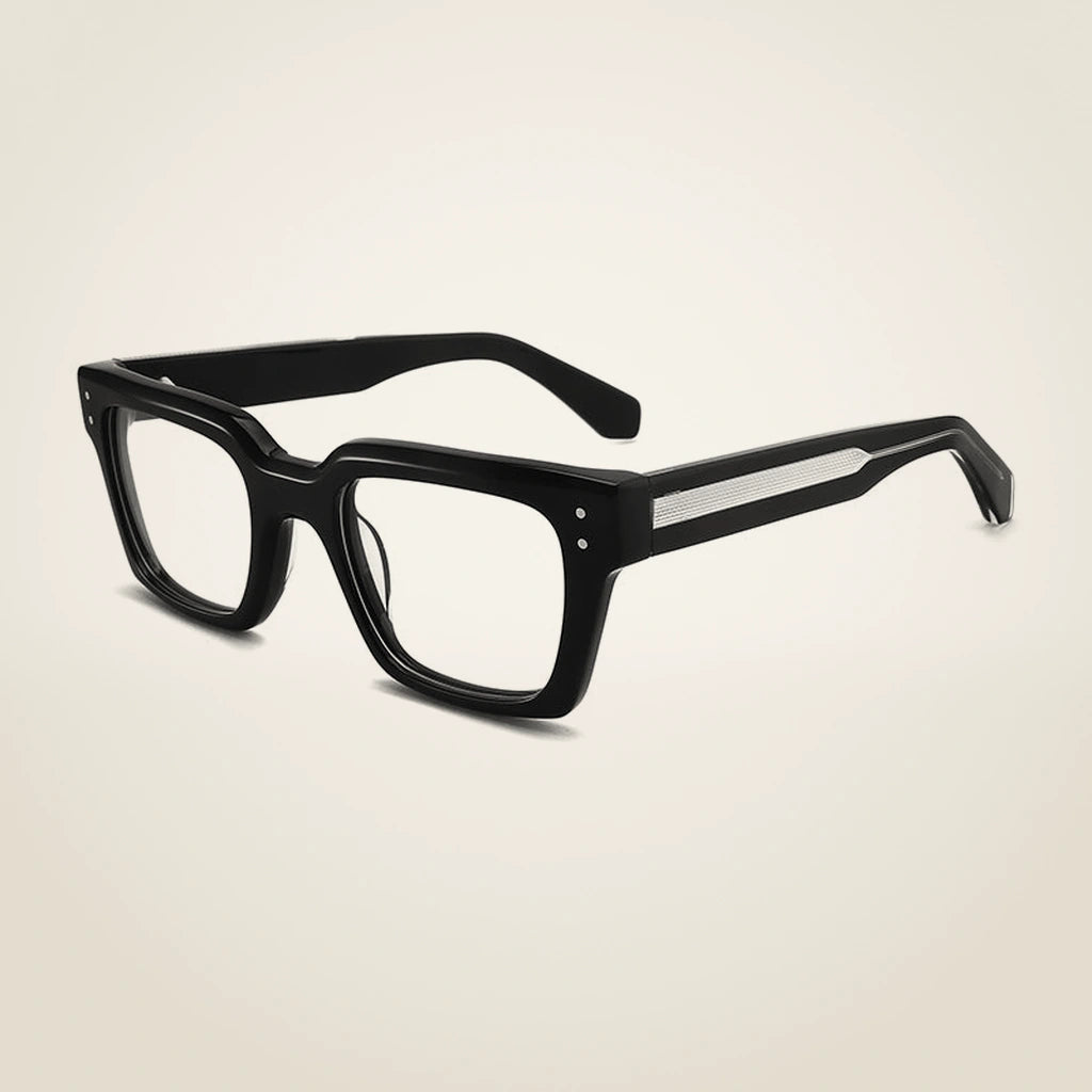 Gatenac Unisex Full Rim Square Brow Line Acetate Reading Glasses G2417 - C1