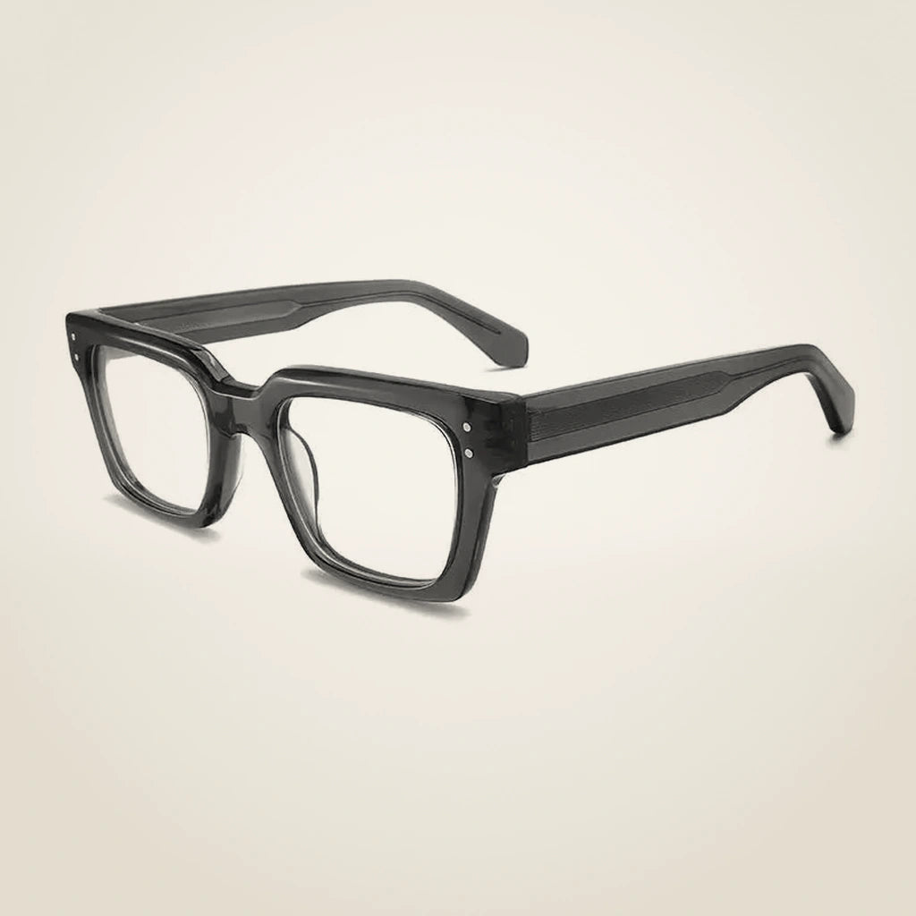 Gatenac Unisex Full Rim Square Brow Line Acetate Reading Glasses G2417 - C3