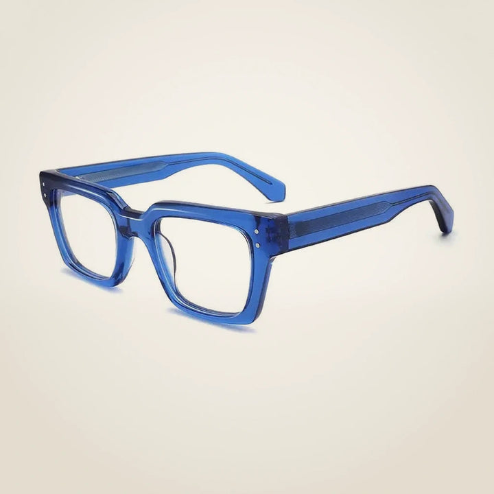 Gatenac Unisex Full Rim Square Brow Line Acetate Reading Glasses G2417 - C5