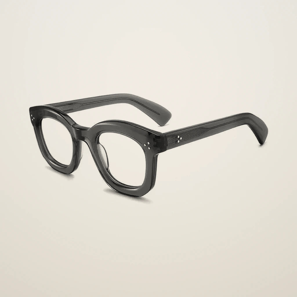 Gatenac Unisex Full Rim Flat Top Oval Acetate Reading Glasses G62207 - C3