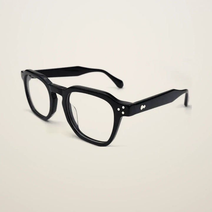 Gatenac Unisex Full Rim Flat Top Square Acetate Reading Glasses G62209 - C1