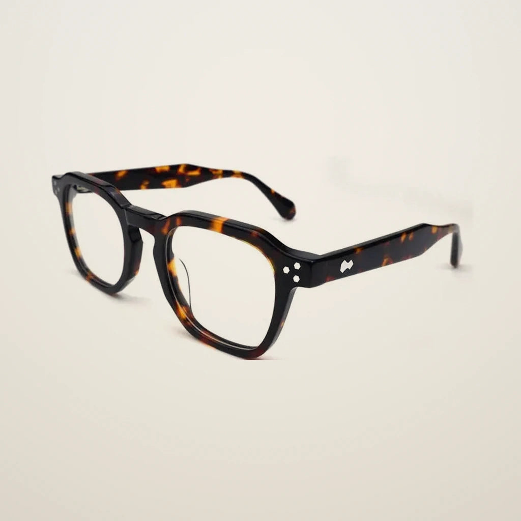 Gatenac Unisex Full Rim Flat Top Square Acetate Reading Glasses G62209 - C2
