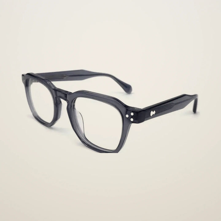 Gatenac Unisex Full Rim Flat Top Square Acetate Reading Glasses G62209 - C3