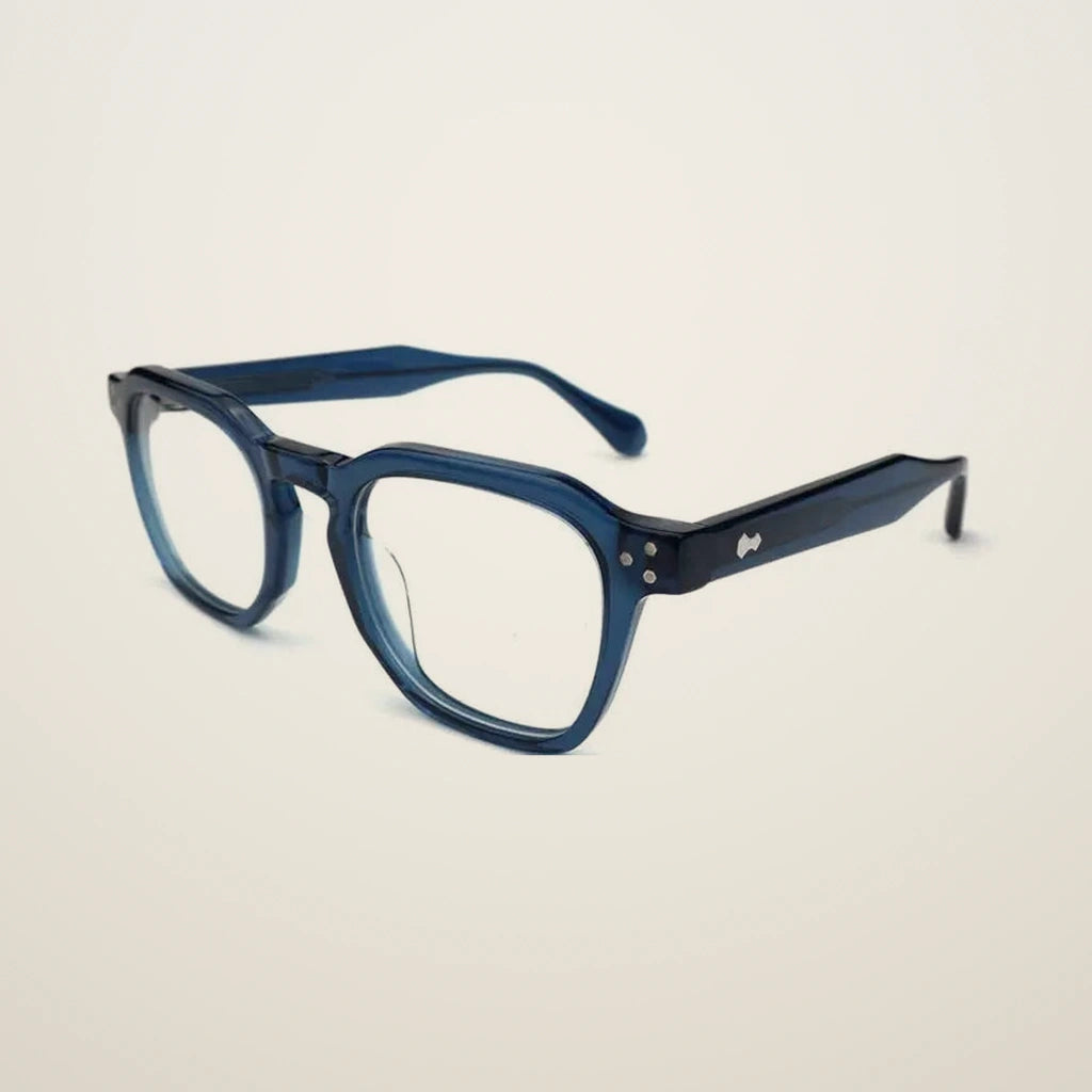 Gatenac Unisex Full Rim Flat Top Square Acetate Reading Glasses G62209 - C4
