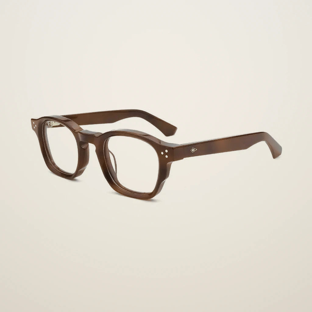 Gatenac Unisex Full Rim Oval Square Acetate Reading Glasses G66302 - C2