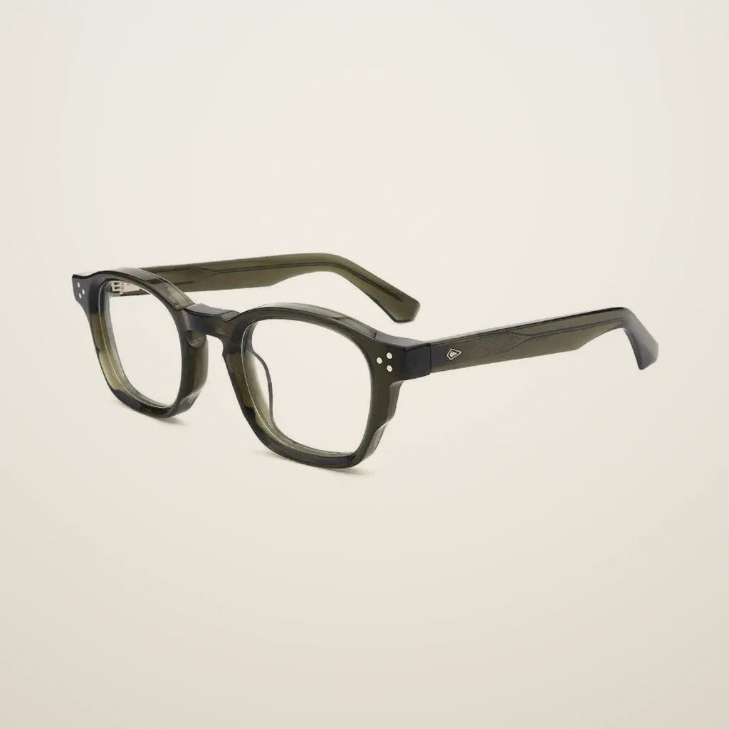 Gatenac Unisex Full Rim Oval Square Acetate Reading Glasses G66302 - C4
