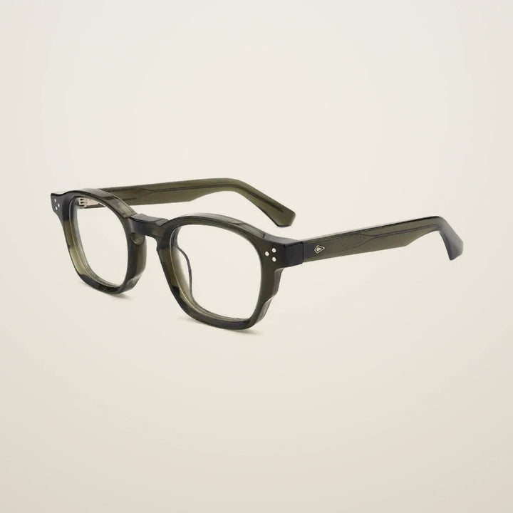 Gatenac Unisex Full Rim Oval Square Acetate Reading Glasses G66302 - C4