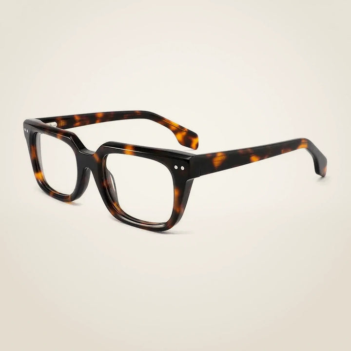 Gatenac Unisex Full Rim Square Acetate Reading Glasses G882211 - C1