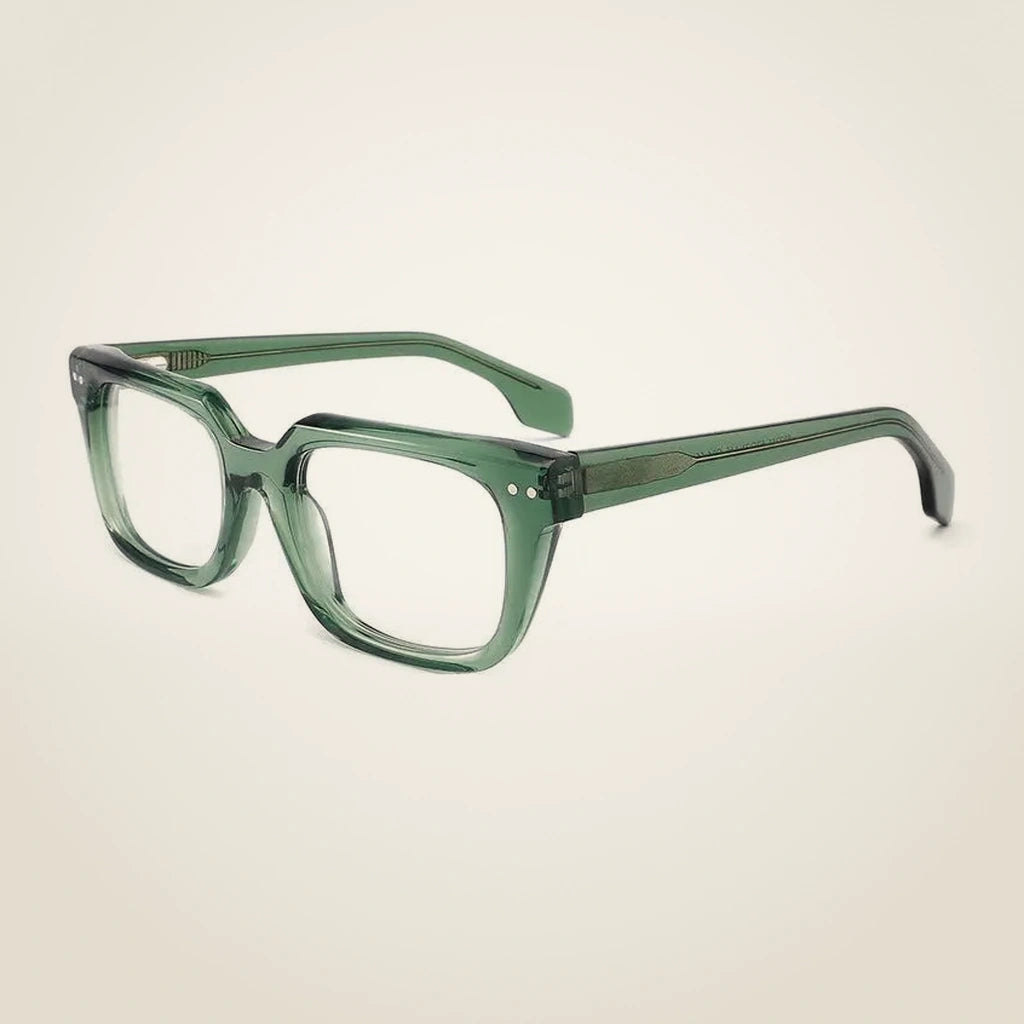 Gatenac Unisex Full Rim Square Acetate Reading Glasses G882211 - C4