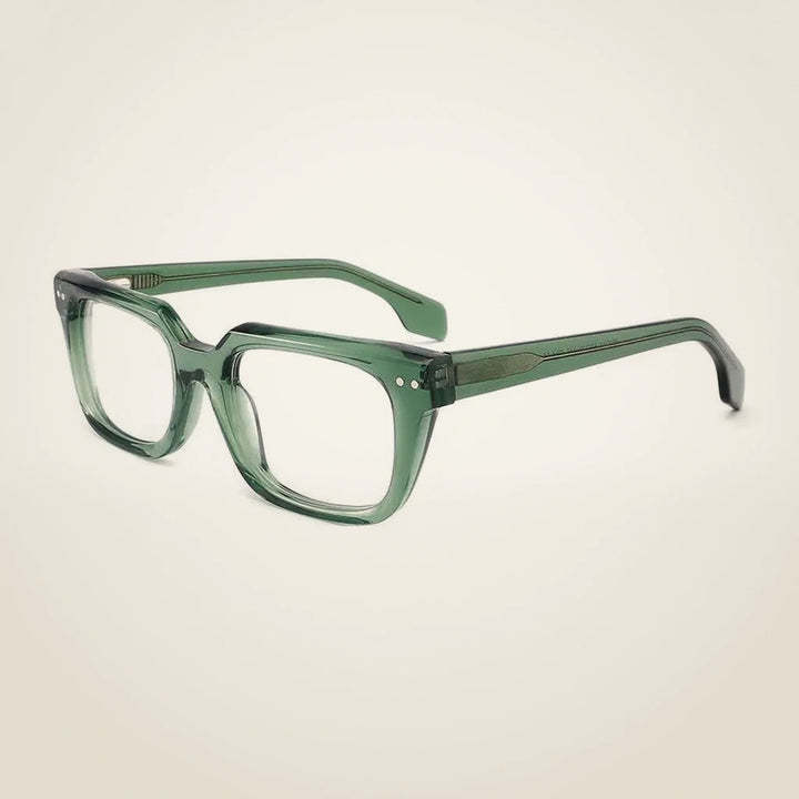 Gatenac Unisex Full Rim Square Acetate Reading Glasses G882211 - C4