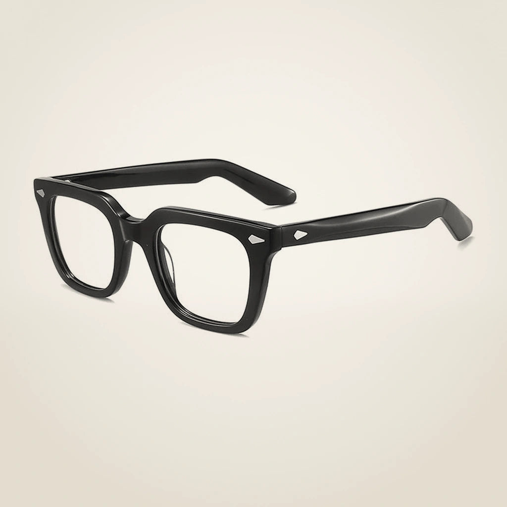 Gatenac Unisex Full Rim Square Brow Line Acetate Reading Glasses G91066 - C1