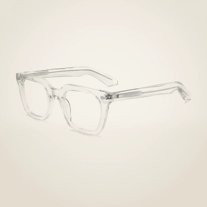 Gatenac Unisex Full Rim Square Brow Line Acetate Reading Glasses G91066 - C2