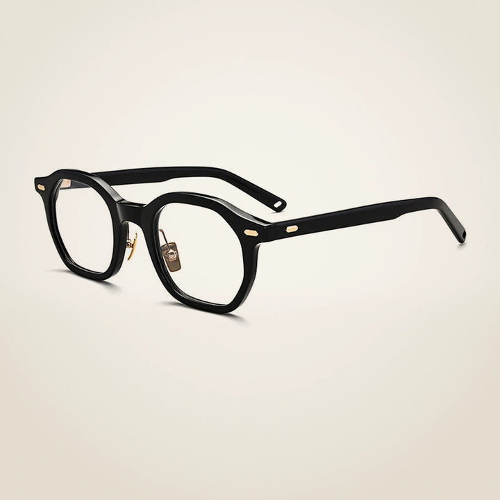 Gatenac Unisex Full Rim Square Acetate Frame Eyeglasses Gxj33 - 1