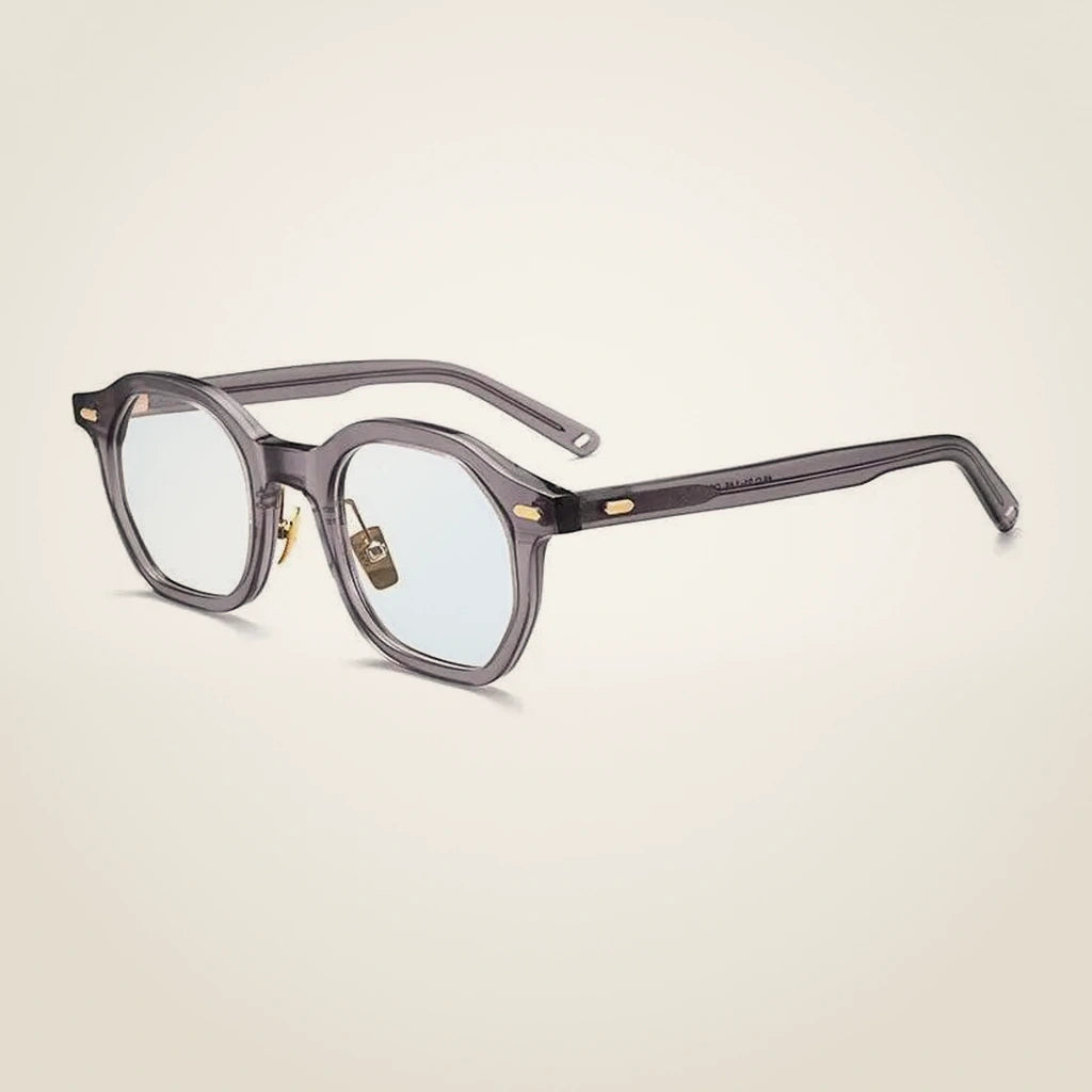 Gatenac Unisex Full Rim Square Acetate Frame Eyeglasses Gxj33 - Gray Anti blue