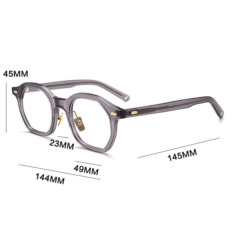Gatenac Unisex Full Rim Square Acetate Frame Eyeglasses Gxj33 - Size Chart