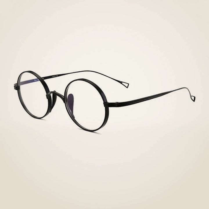 Gatenac Unisex Full Rim Round Titanium Frame Eyeglasses Gxyj02 - 2