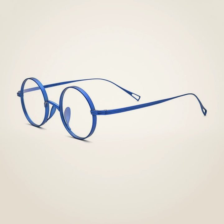 Gatenac Unisex Full Rim Round Titanium Frame Eyeglasses Gxyj02 - 4