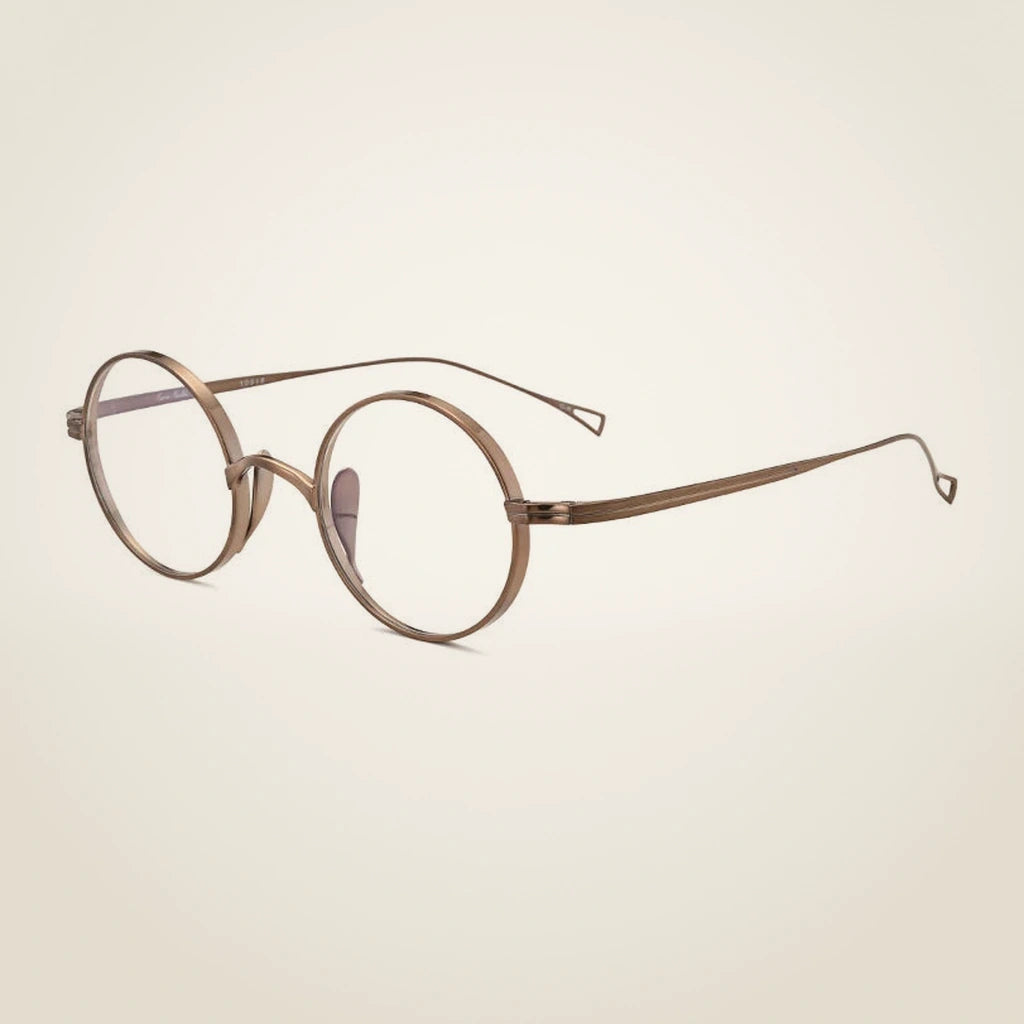 Gatenac Unisex Full Rim Round Titanium Frame Eyeglasses Gxyj02 - 3