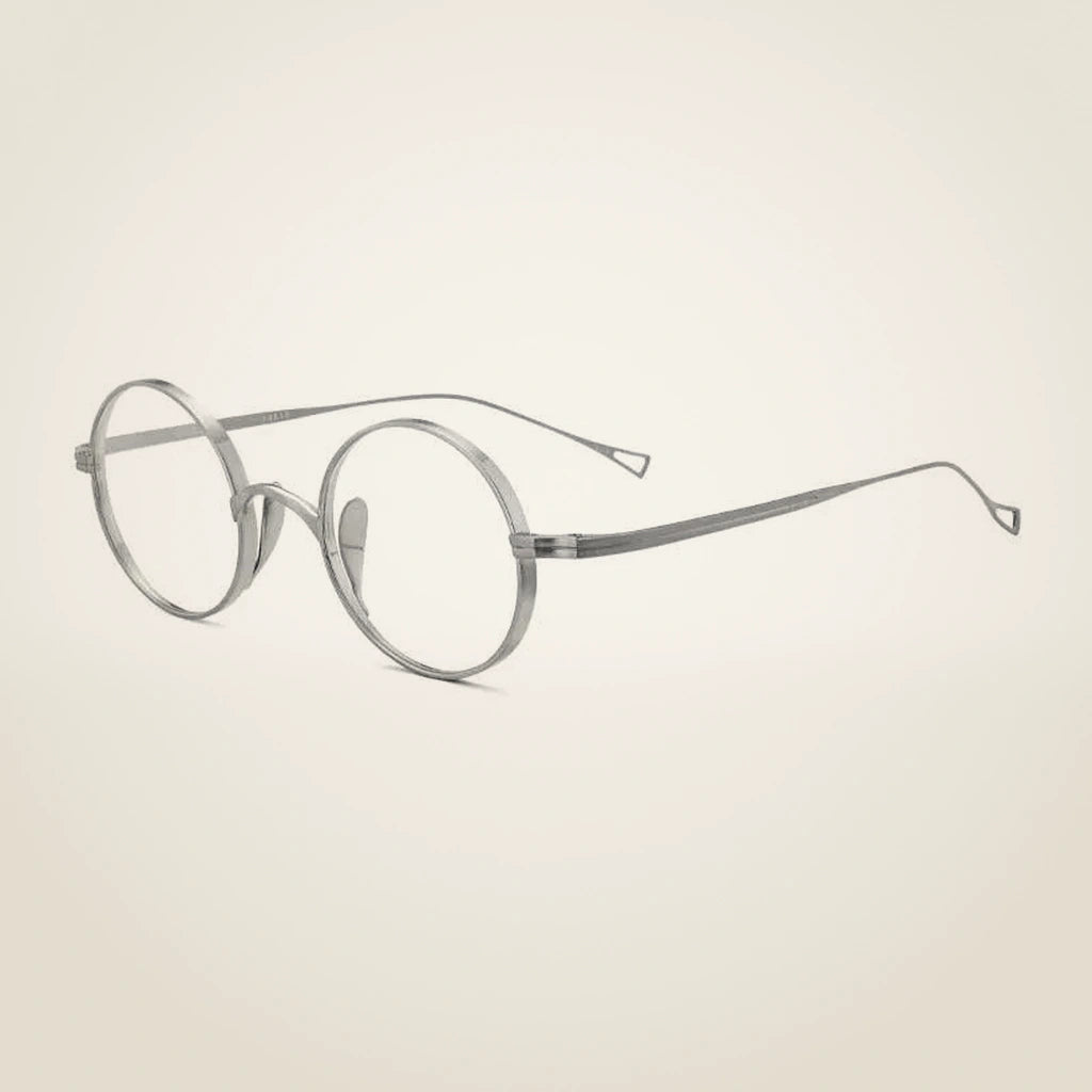Gatenac Unisex Full Rim Round Titanium Frame Eyeglasses Gxyj02 - 1