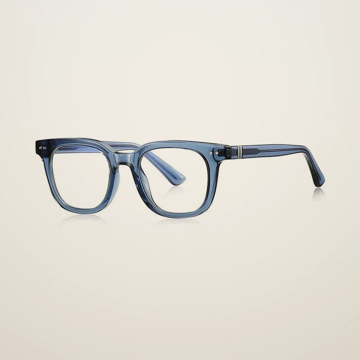 Gatenac Unisex Full Rim Square Tr 90 Titanium Reading Glasses Gxyj2229 - C4