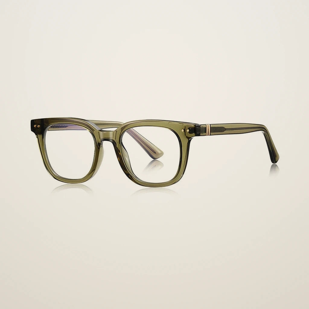 Gatenac Unisex Full Rim Square Tr 90 Titanium Reading Glasses Gxyj2229 - C5