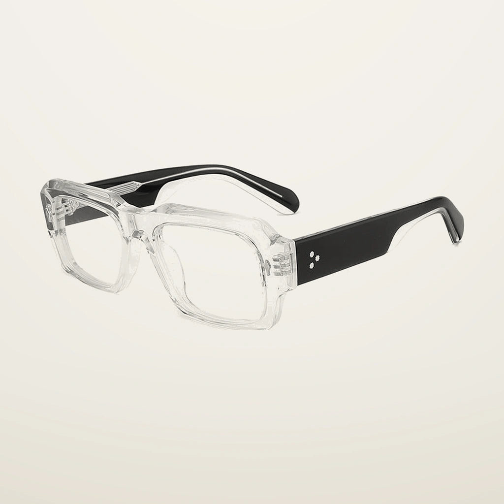 Gatenac Unisex Full Rim Big Square Acetate Reading Glasses G91019 - C2