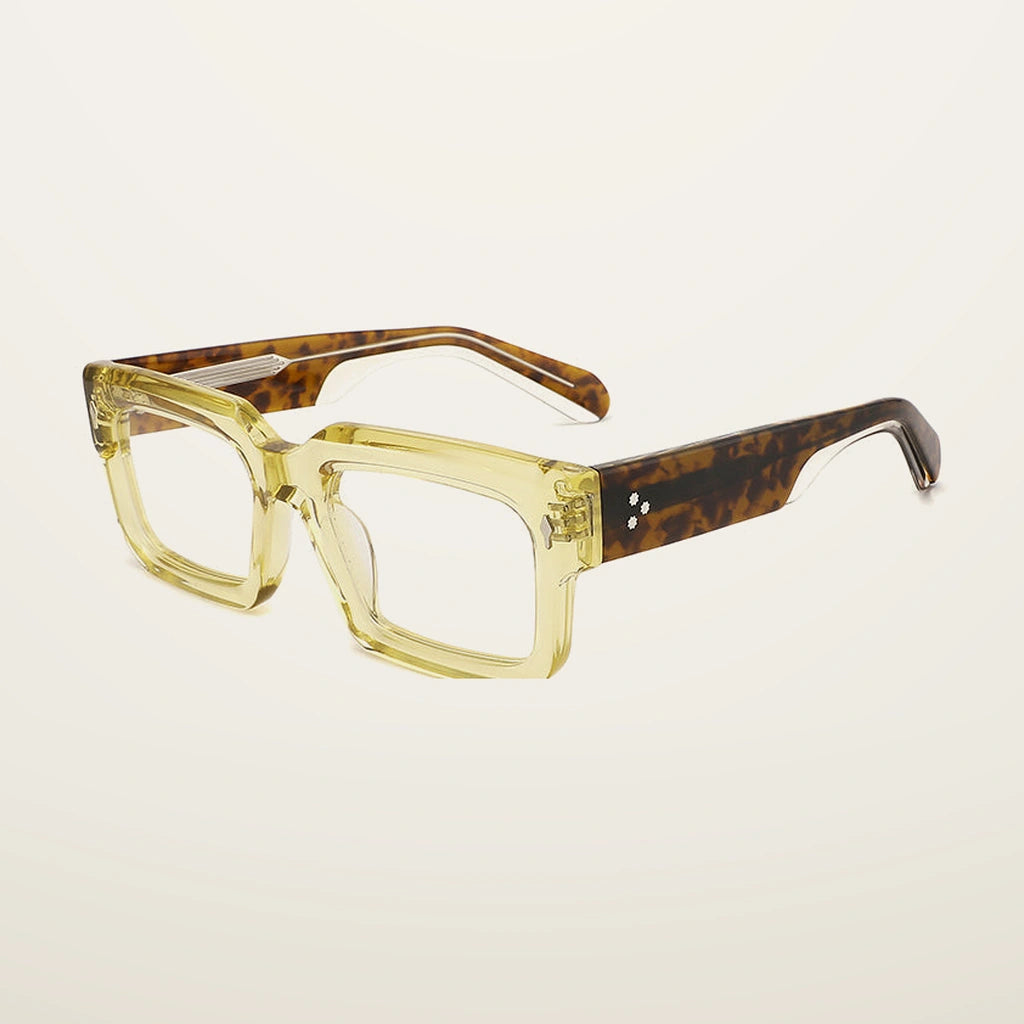 Gatenac Unisex Full Rim Big Square Acetate Reading Glasses Gxyj91018 - C2