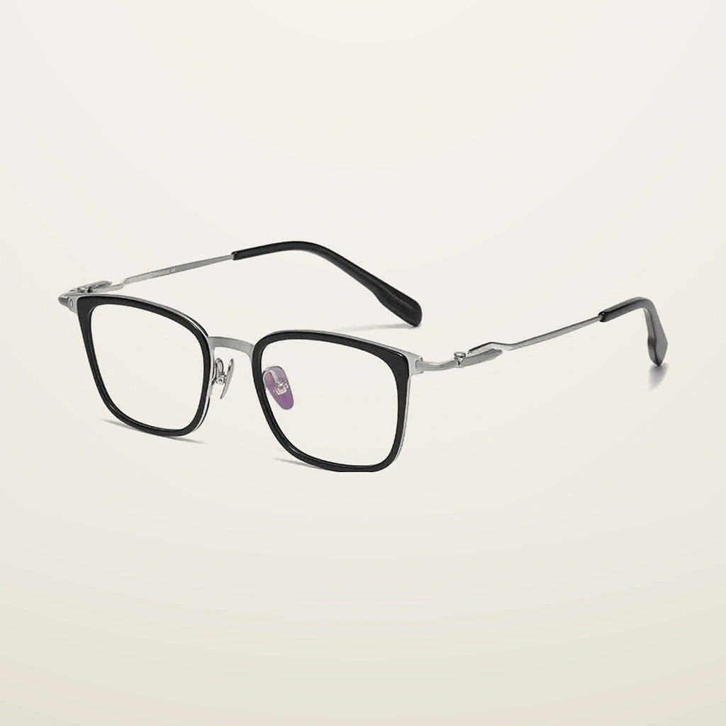 Gatenac Unisex Full Rim Big Square Titanium Acetate Photochromic Reading Glasses 280057 - C2 Photochromic