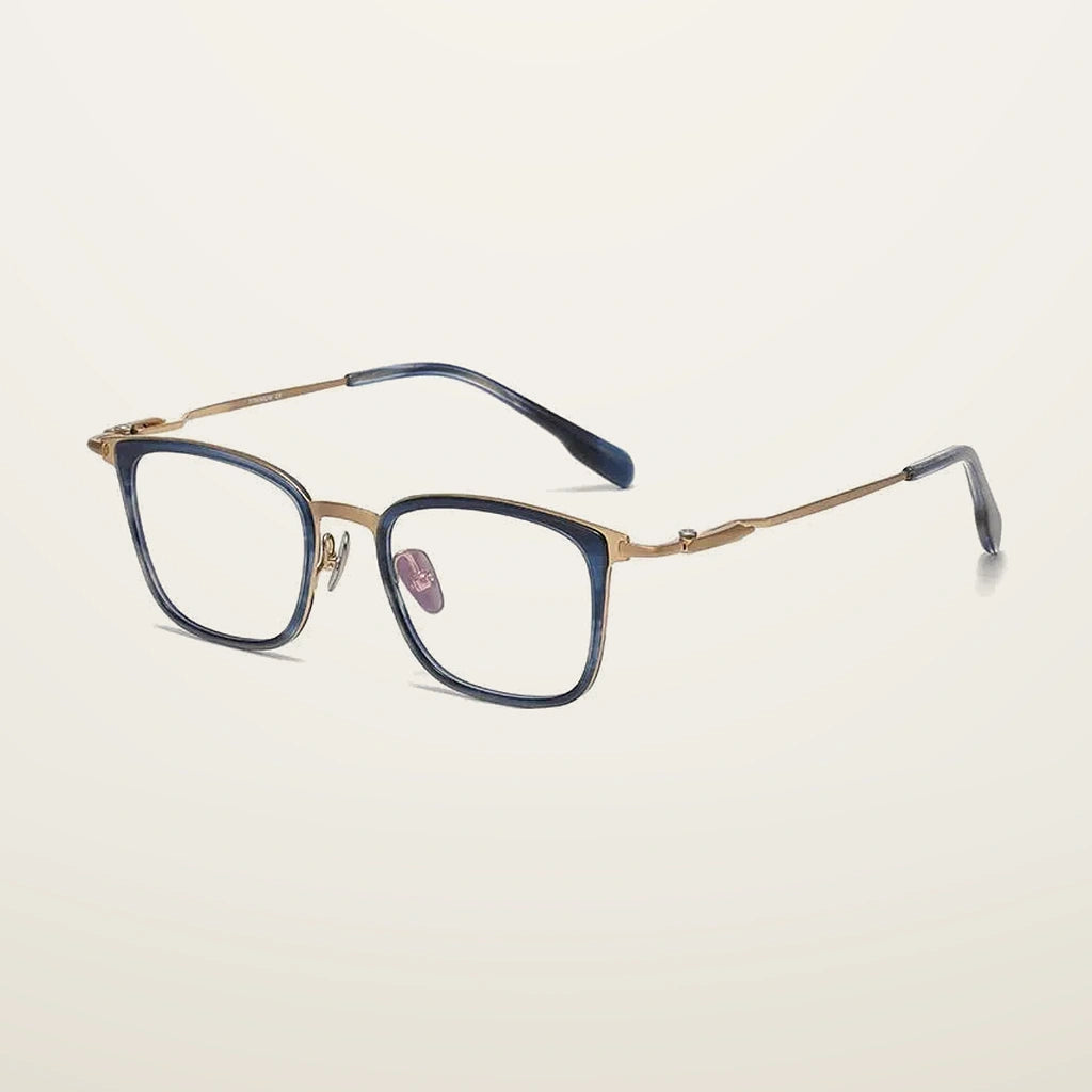 Gatenac Unisex Full Rim Big Square Titanium Acetate Photochromic Reading Glasses 280057 - C4 Photochromic