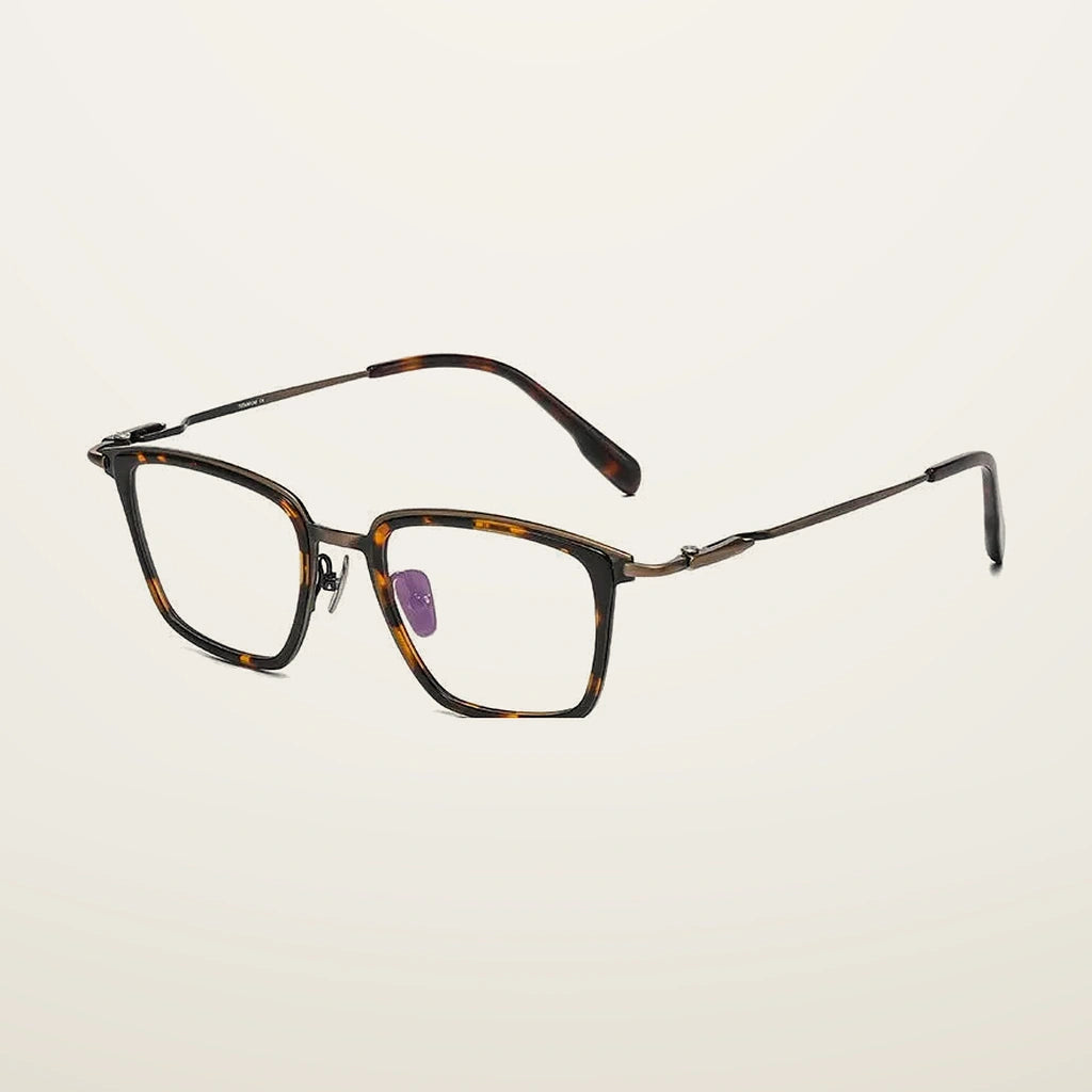 Gatenac Unisex Full Rim Big Square Titanium Acetate Photochromic Reading Glasses 570055 - C2 Photochromic