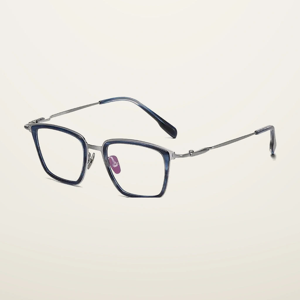 Gatenac Unisex Full Rim Big Square Titanium Acetate Photochromic Reading Glasses 570055 - C3 Photochromic